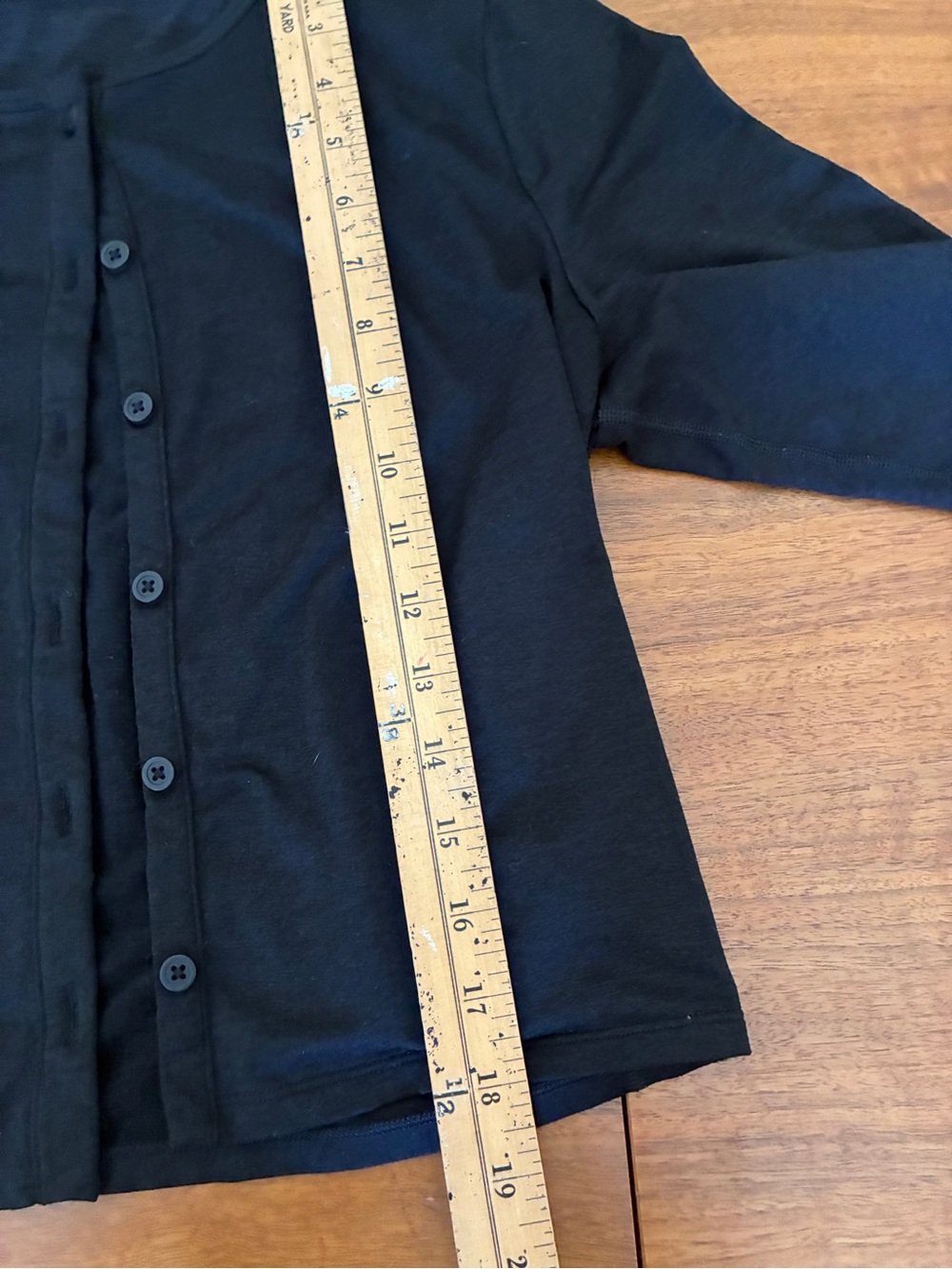EUC Vuori Halo Black Heather Long Sleeve Button Front Cardigan - Picture 2 of 5